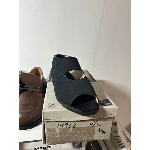 Vintage Hartjes Women's Sling-back Ocean Blue‎ Nubuck Sandals 14932 - Picture 2 of 3